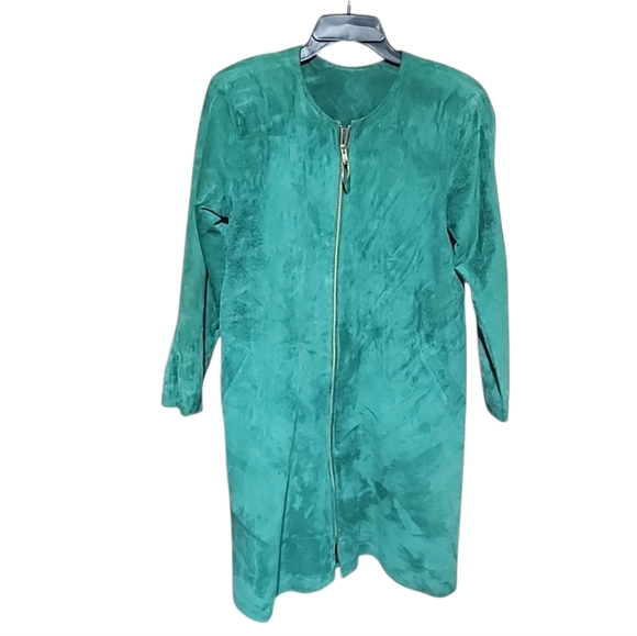 Liz Roberts Robert Elliot Vintage Mid- Length Suede Jacket. Medium - Picture 1 of 5